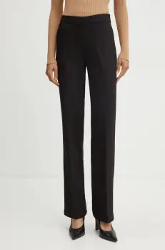 Morgan pantaloni PBEKA.F femei, culoarea negru, drept, medium waist, PBEKA.F imagine