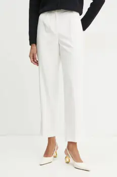 Morgan pantaloni PCART.F femei, culoarea bej, fason tigareta, high waist, PCART.F imagine