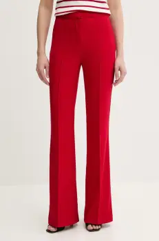 Morgan pantaloni PECO.F culoarea rosu, evazati, high waist, PECO.F imagine