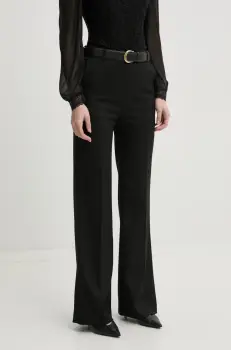 Morgan pantaloni PITT.F femei, culoarea negru, evazati, high waist, PITT.F imagine