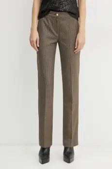 Morgan pantaloni PONNI.F femei, drept, high waist, PONNI.F imagine