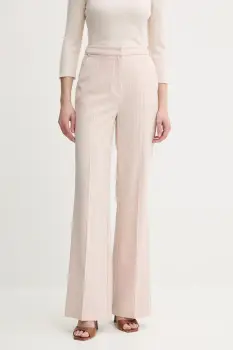 Morgan pantaloni PVIVI.F culoarea bej, evazati, high waist, PVIVI.F imagine