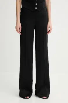 Morgan pantaloni PVTEO.F culoarea negru, lat, high waist, PVTEO.F imagine