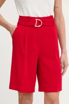 Morgan pantaloni scurti culoarea rosu, uni, high waist, SHESTY.F imagine