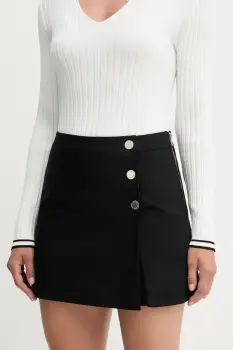 Morgan pantaloni scurti SHICK culoarea negru, cu imprimeu, high waist, SHICK imagine