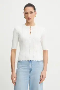 Morgan pulover culoarea alb, light, MADIN imagine