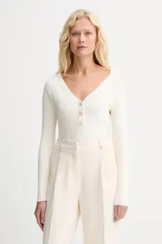 Morgan pulover culoarea bej, light, MBILO imagine