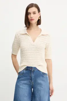 Morgan pulover culoarea bej, light, MDEFILE imagine