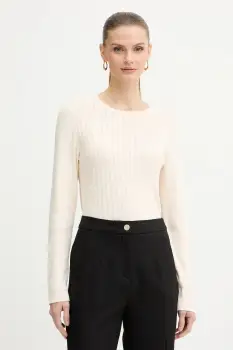 Morgan pulover culoarea bej, light, MNONO imagine