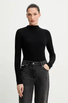 Morgan pulover culoarea negru, light, cu turtleneck, MROYA imagine