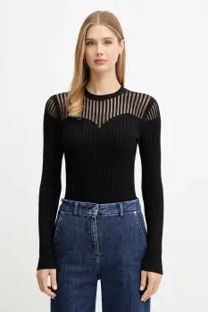 Morgan pulover culoarea negru, light, MAMDO imagine