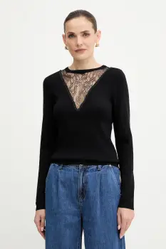 Morgan pulover culoarea negru, light, MCHANTI imagine