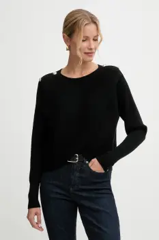 Morgan pulover culoarea negru, light, MISSY imagine