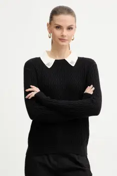 Morgan pulover culoarea negru, light, MTORIA imagine