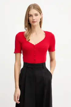 Morgan pulover culoarea rosu, light, MSNAKE imagine