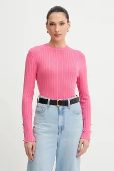 Morgan pulover culoarea roz, light, cu turtleneck, MCIELO imagine