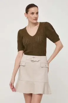 Morgan pulover de bumbac culoarea verde, light imagine