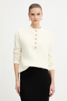 Morgan pulover din amestec de lana culoarea bej, MESANGE imagine