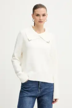 Morgan pulover din amestec de lana culoarea bej, MISTRAL imagine