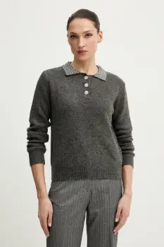 Morgan pulover din amestec de lana culoarea gri, MSOSI imagine