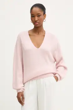 Morgan pulover din amestec de lana culoarea roz, MVALI imagine