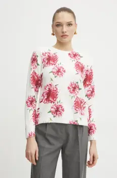 Morgan pulover din amestec de lana MFLOWER femei, culoarea bej, MFLOWER imagine