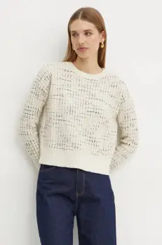 Morgan pulover din amestec de lana MILLOT femei, culoarea bej, calduros, MILLOT imagine