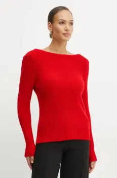 Morgan pulover din amestec de lana MUNCH femei, culoarea rosu, MUNCH imagine