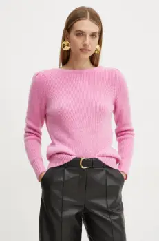 Morgan pulover din amestec de lana MUNCH femei, culoarea roz, MUNCH imagine