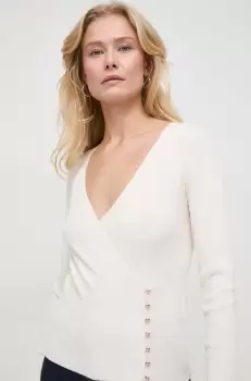 Morgan pulover femei, culoarea bej, light imagine