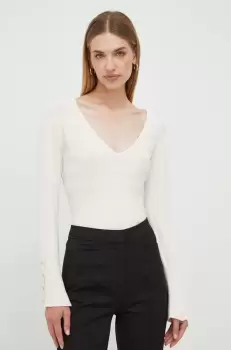 Morgan pulover femei, culoarea bej, light imagine