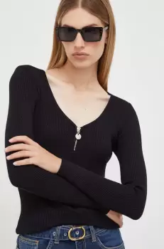 Morgan pulover femei, culoarea negru, light imagine