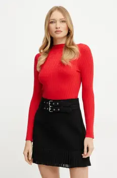 Morgan pulover MAIKIA femei, culoarea rosu, light, cu turtleneck, MAIKIA imagine