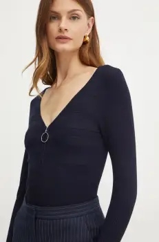 Morgan pulover MENZA femei, culoarea albastru marin, light, MENZA imagine