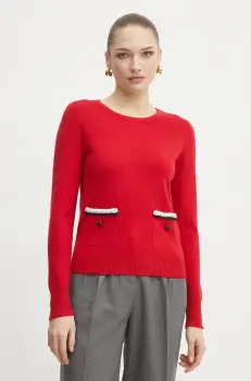 Morgan pulover MGALON femei, culoarea rosu, light, MGALON imagine