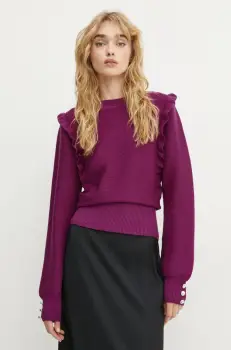 Morgan pulover MGENEVA femei, culoarea roz, MGENEVA imagine