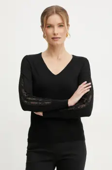 Morgan pulover MIELO femei, culoarea negru, light, MIELO imagine