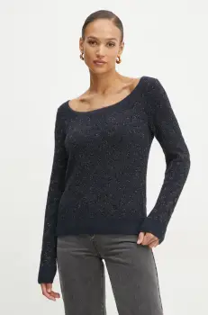 Morgan pulover MJANA femei, culoarea albastru marin, MJANA imagine