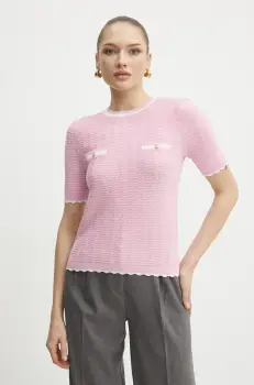 Morgan pulover MSEOUL femei, culoarea roz, light, MSEOUL imagine