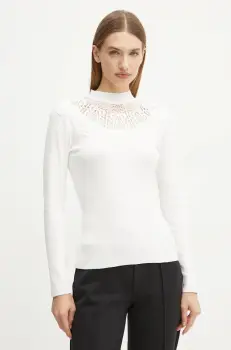 Morgan pulover MVIVIA femei, culoarea bej, light, MVIVIA imagine