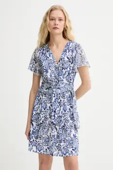 Morgan rochie culoarea alb, mini, drept, RNINA imagine