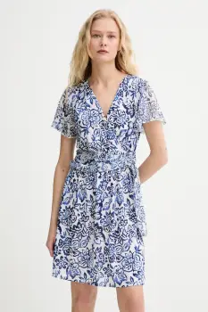 Morgan rochie culoarea alb, mini, drept, RNINA imagine