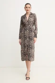 Morgan rochie culoarea bej, midi, drept, RSPRING imagine