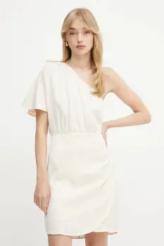 Morgan rochie culoarea bej, mini, drept imagine