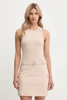 Morgan rochie culoarea bej, mini, drept, RLARA imagine