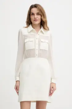 Morgan rochie culoarea bej, mini, drept, RTWINA imagine