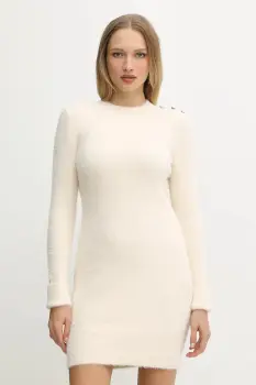 Morgan rochie culoarea bej, mini, mulata, RMRIK imagine