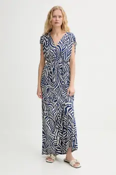 Morgan rochie culoarea bleumarin, maxi, evazati, ROBI imagine