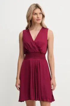 Morgan rochie culoarea bordo, mini, evazati, RANAKA imagine