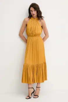 Morgan rochie culoarea galben, maxi, evazati, RAMAGE imagine